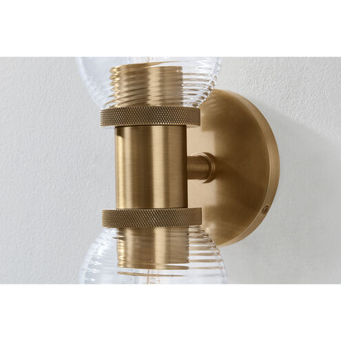 Redding 2 Light 5 inch Patina Brass Wall Sconce Wall Light